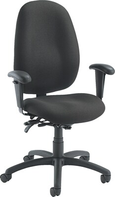 Global Malaga® High Back Multi-Tilter Polypropylene Swivel Chair; Asphalt