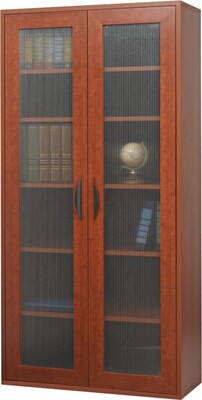 Safco® Apres Laminated Wood Collection in Cherry Finish; 29-3/4W Tall Two-Door Cabinet