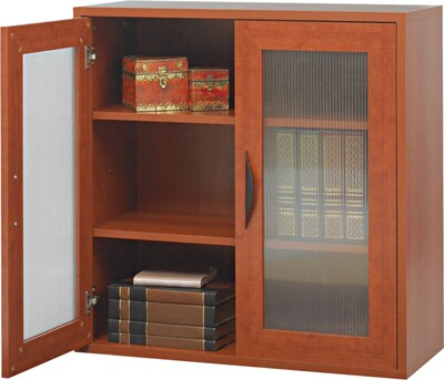 Safco® Apres Laminated Wood Collection in Cherry Finish; 29-3/4W Two-Door Cabinet