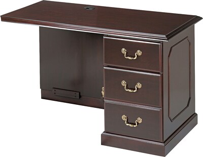 DMi® Governors Executive Solid Hardwood Base Right Single Pedestal Return; 30H x 48W x 24D