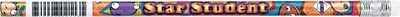 Moon Products Woodcase Pencil; HB-Soft; No. 2 Lead; Assorted Barrel; Star Student; 12/Pack