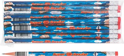 Moon Products Woodcase Pencil; HB-Soft; No. 2 Lead; Blue Barrel; Super Reader; 12/Pack