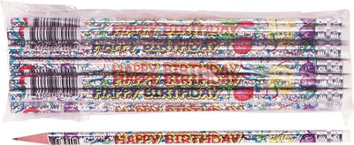 Moon Products Woodcase Pencil; HB-Soft; No. 2 Lead; Holographic Silver Barrel; 12/Pack