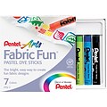 Pentel Arts® Fabric Fun® Pastel Dye Sticks, Assorted, 7/St