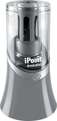 iPoint® KleenEarth® Evolution Desktop Electric Pencil And Crayon Sharpener, Gray