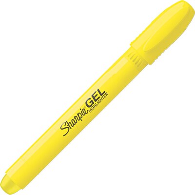 Sharpie® Gel Highlighter; Bullet Tip, Fluorescent Yellow, 1 Each