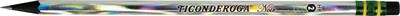 Ticonderoga® Noir Woodcase Pencil; HB-Soft; No. 2 Lead; Holographic Barrel; 12/Pack