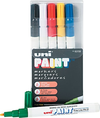 Sharpie Oil-Based Paint Markers, Fine Point, 5 Count