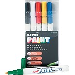 Sanford Oil Base Paint Markers, Fine Point, Assorted Colors, 6/Pk