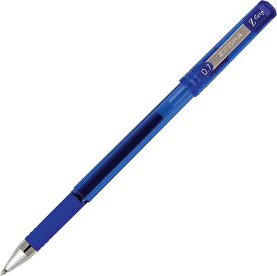 Zebra Pen Z-Grip Gel Stick Pens, Medium Point (0.7mm), Blue, Dozen (ZEB 42520)