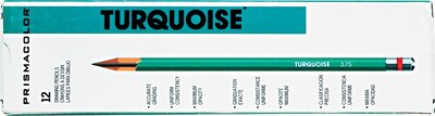 Prismacolor® Drawing Pencil, 4B, 2 mm Dia, Turquoise Barrel, 12/Pack