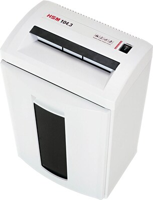 HSM of America 104.3CC Continuous-Duty Shredder; 14 Sheet Capacity; 18 ft/min Speed