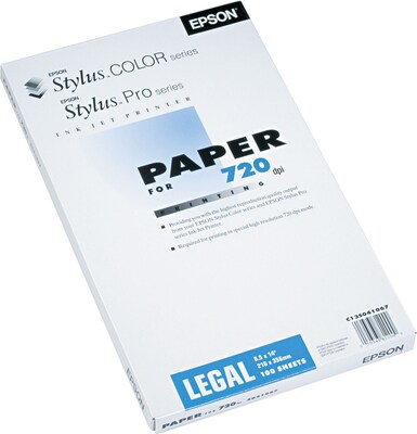 Epson Stylus Color Pro Matte Photo Paper, 8.5 x 14, 100 Sheets/Pack (S041067)