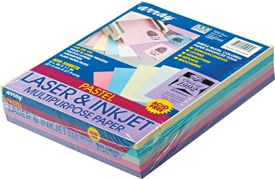 Pacon® Array® Pastels Colored Paper, 20 lbs., 8.5 x 11, Assorted Colors, 500 Sheets/Ream (PAC10105