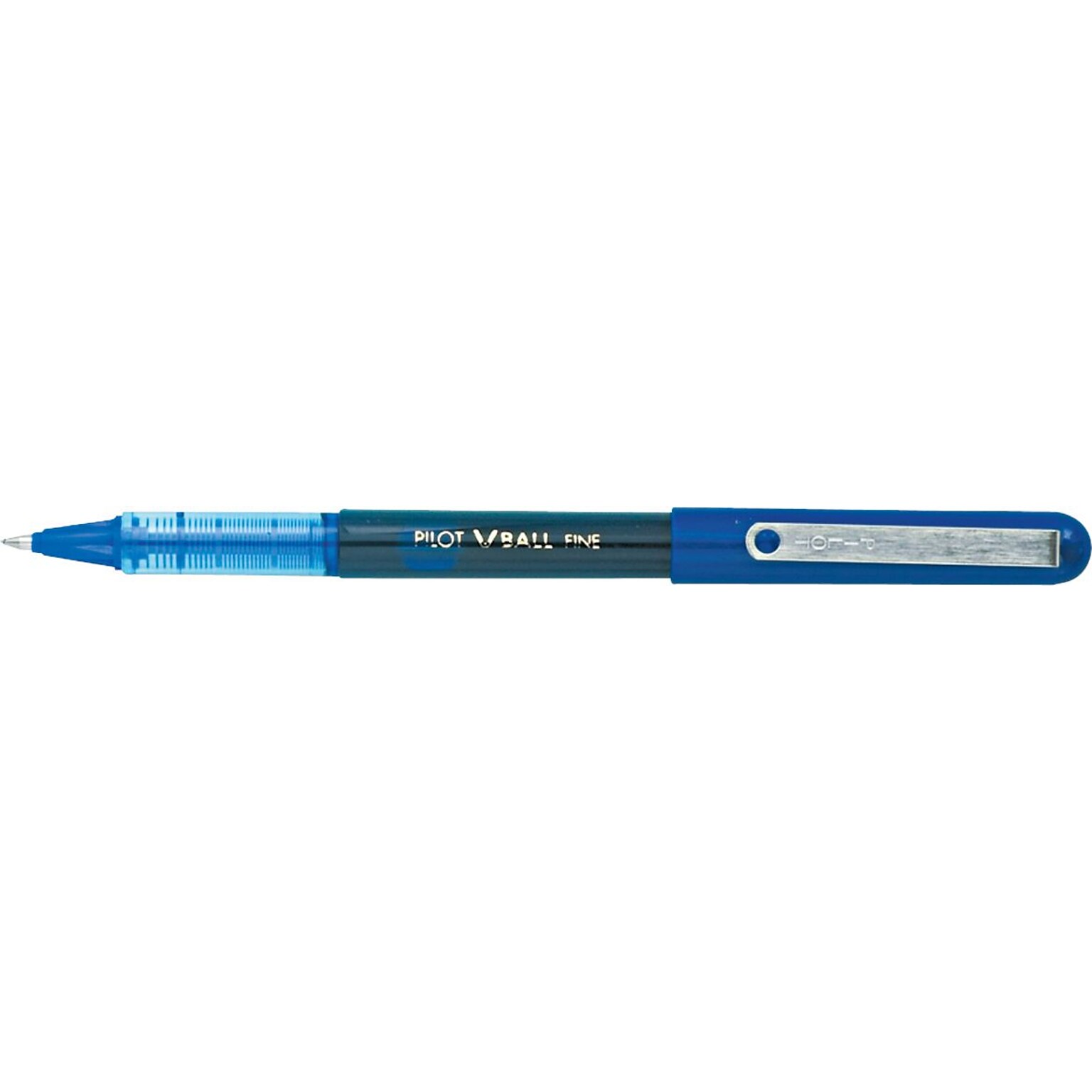 Pilot VBall Rollerball Pens, Fine Point, Blue Ink, Dozen (35113)