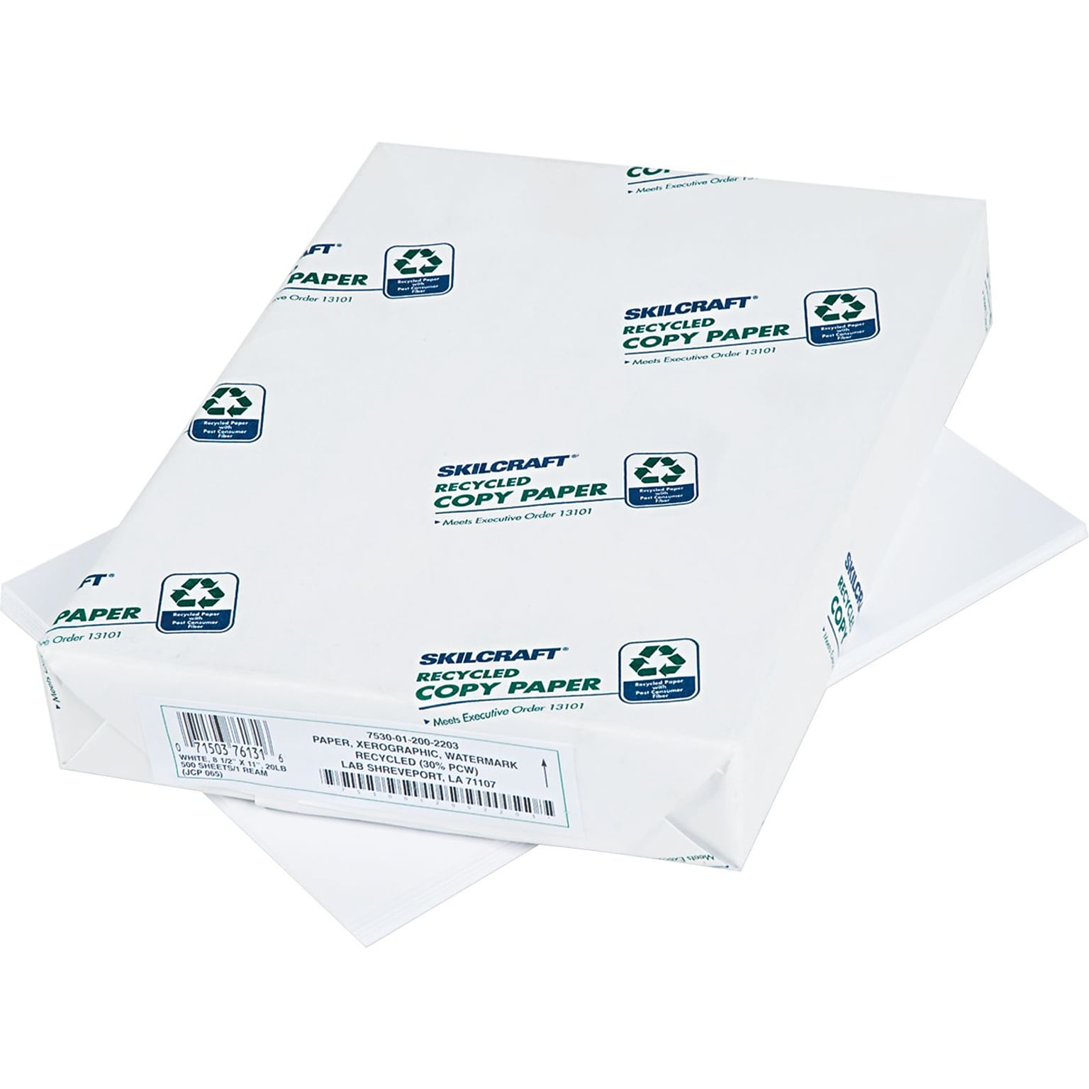 AbilityOne U.S. Federal Seal Watermark Paper, 8.5 x 11,White, 500 Sheets/Ream, 10 Reams/Carton (7530012002203)