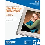 Epson Ultra Premium Glossy Photo Paper, 8.5 x 11, 25/Pack (S042182)