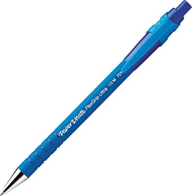 Paper Mate FlexGrip Ultra Retractable Ballpoint Pen, Medium Point, Blue Ink, Dozen (9510131)