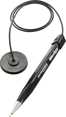 MMF Industries™ Wedgy® Coil Counter Pen With Round Base, Medium, Blue (28408)