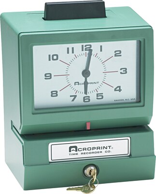 Acroprint® Time Clocks, 125 Series Manual Time Clock, Model 125NR4