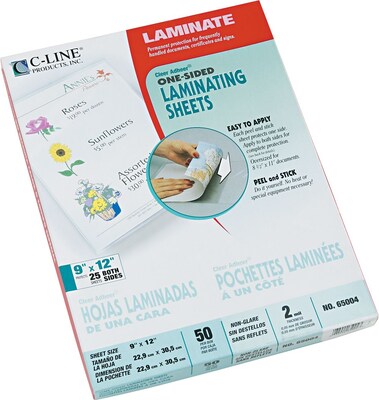 C-Line Cleer Adheer Laminating Sheets, Roll, 50/Box (65004)