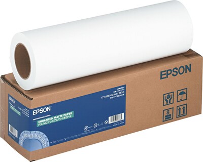 Epson Enhanced Matte Paper, White, 17 x 100, 1 Roll