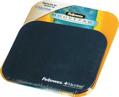 Fellowes Microban Non-Skid Mouse Pad, Non-skid, Navy Blue (5933801)