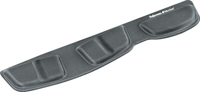 Fellowes® Keyboard Palm Support with Microban® Protection, Graphite, 5/8H x 18-1/4W x 3-3/8D