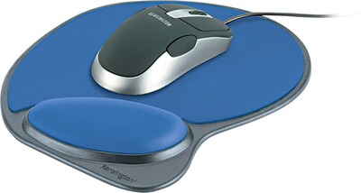 Kensington® Memory Foam Mouse Wrist Pillows, Blue