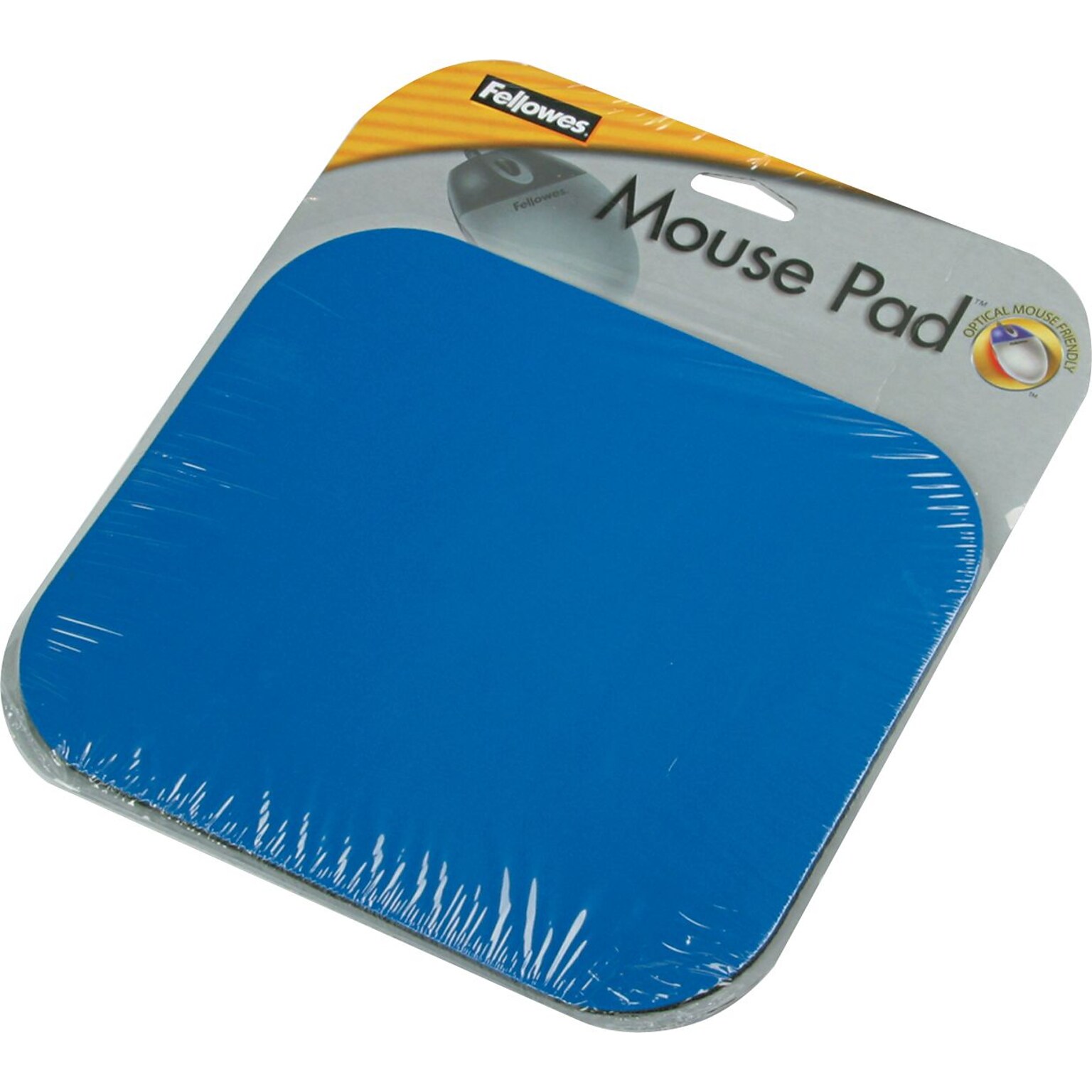 Fellowes Polyester Mouse Pad, Non-Skid Rubber Backing, Blue (58021)