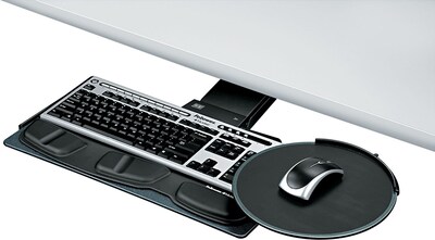 Fellowes Professional Series Sit/Stand Keyboard Tray Adjustable, Black (8029801)