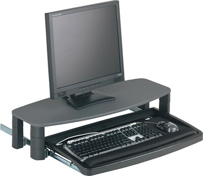 Kensington Over/Under Keyboard Drawer with SmartFit System Adjustable Keyboard Tray, Gray (60717)