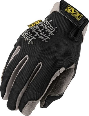 Mechanix Wear® High Dexterity Utility Gloves, Spandex/Synthetic, Hook & Loop Cuff, Large, Black