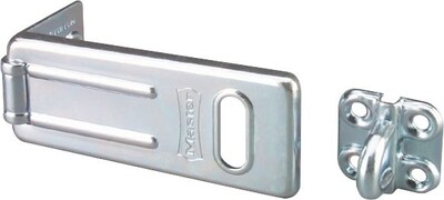 Master Lock® Plain Hasps, Steel, 3-1/2 length, 4/Box