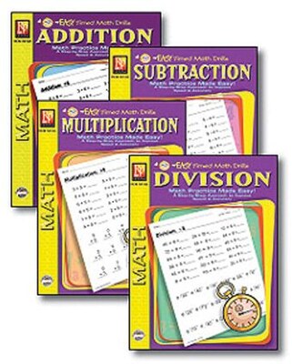 Easy Timed Math Drills: Set of 4