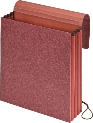Pendaflex® Vertical Expanding Wallets, Letter Size, 3.5 Expansion, Redrope, 5/Box (14006)