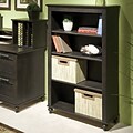 Kathy Ireland Volcano Dusk by Bush Furniture 4-Shelf Bookcase, Espresso