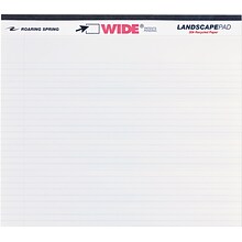 WIDE® Landscape Format Writing Pad, College Ruled, 11 x 9 1/2, White, 40 Sheets
