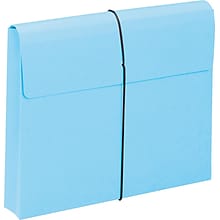 Smead 10% Recycled File Pocket, 2 Expansion, Letter Size, Blue, 10/Box (SMD77203)