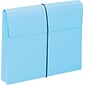 Smead 10% Recycled File Pocket, 2" Expansion, Letter Size, Blue, 10/Box (SMD77203)