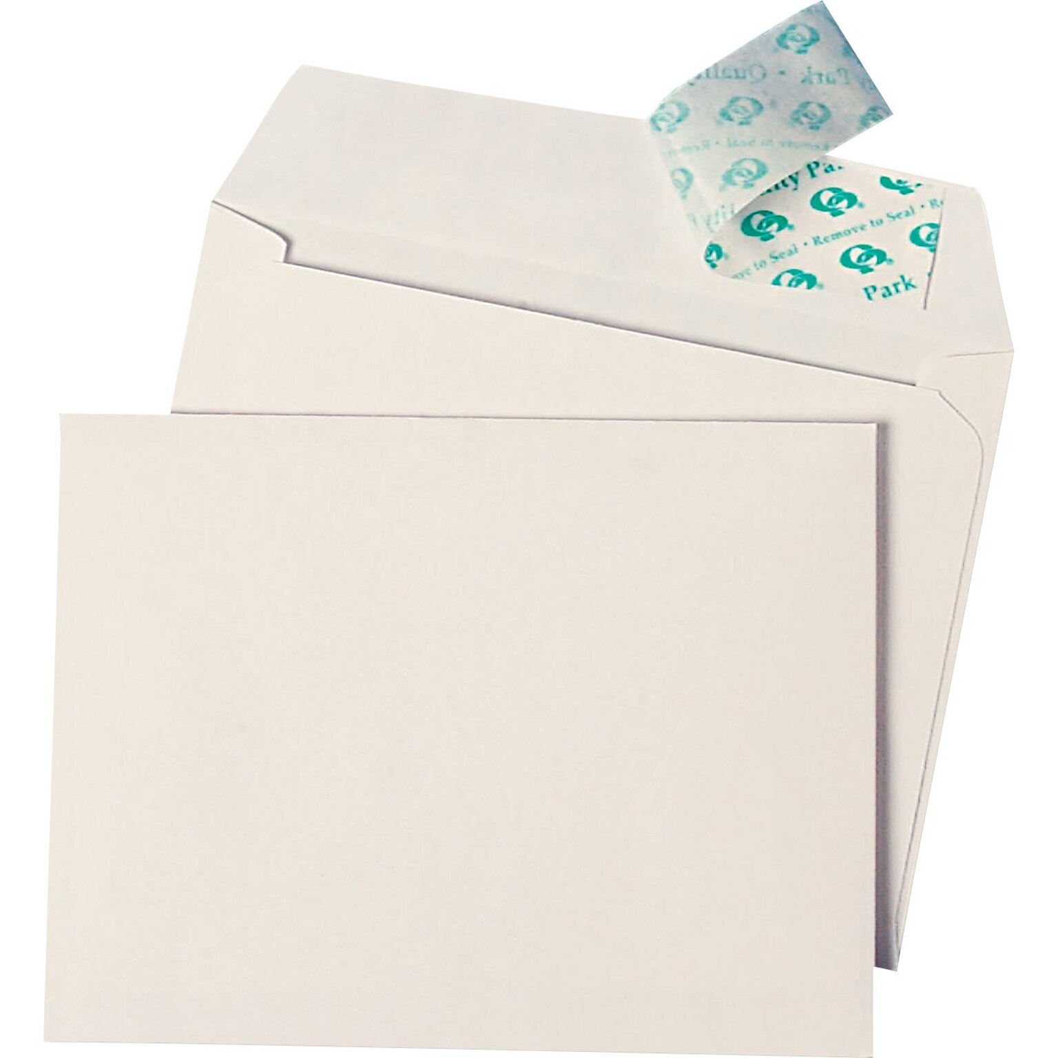 Quality Park Redi-Strip 6 1/4W x  4 1/2H Photo/Invitation Envelopes, White, 50/Box (QUA10742)