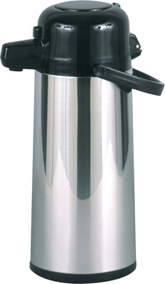 Hormel Commercial Grade Airpot with Pushbutton Pump, 2.2 Liters, Stainless Steel
