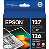 Epson T127/T126 Black Extra High Yield and Cyan, Magenta and Yellow High Yield Ink Cartridges, 4/Pac