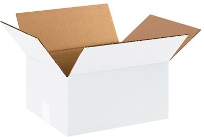 12 x 10 x 6 Shipping Boxes, 32 ECT, White, 25/Bundle (12106W)