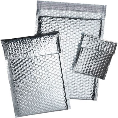 Quill Brand® Cool Shield Bubble Mailer, 11 x 15, Silver, 50/Carton (INM1115)