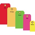2 3/4 x 1 3/8 - Staples Fluorescent Yellow 13 Pt. Shipping Tag, 1000/Case