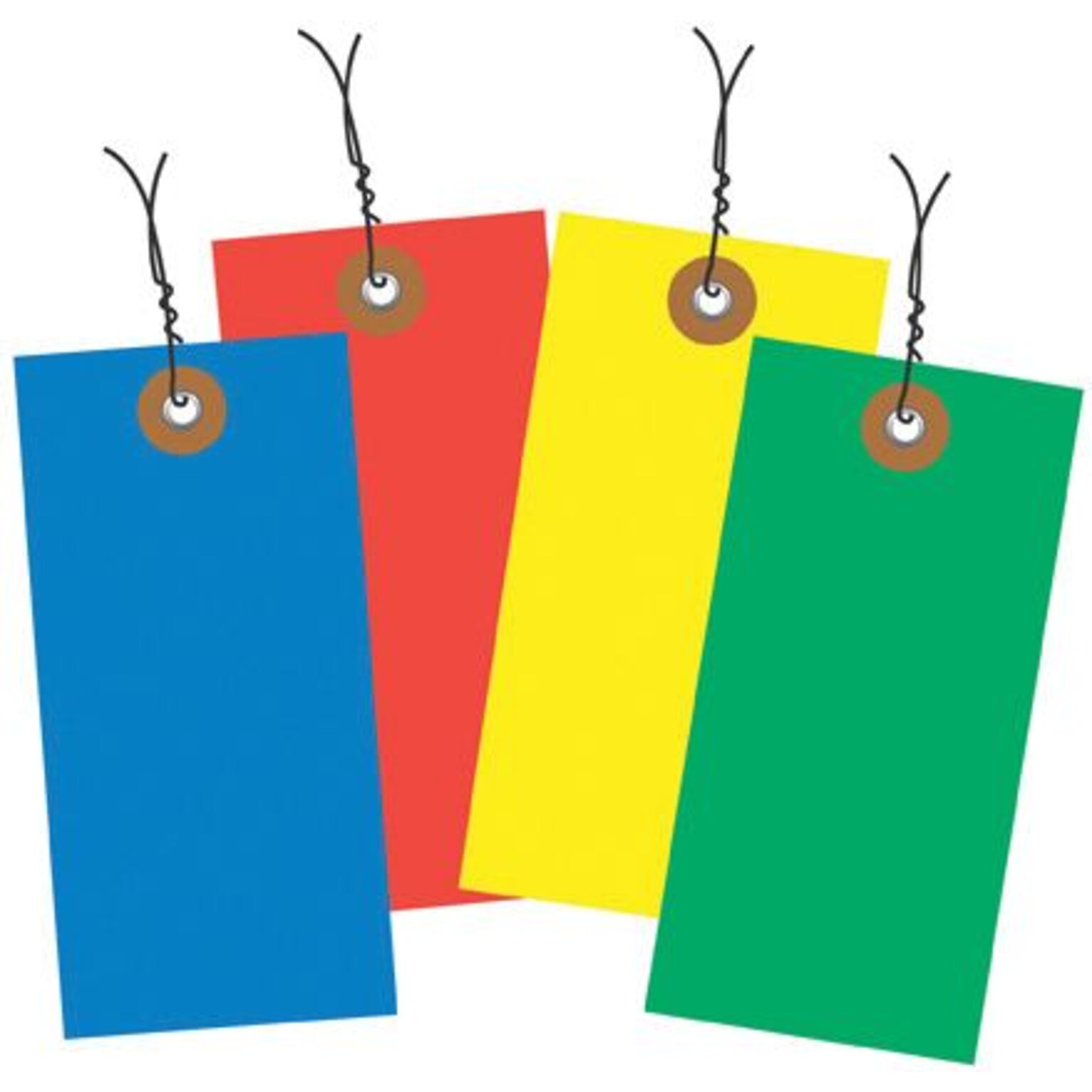 Quill Brand® Tyvek Shipping Pre-Wired Tag, 6 1/4 x 3 1/8, Green, 100/Case (G14083C)
