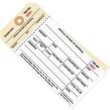 Quill Brand® - 6 1/4 x 3 1/8 - (1000-1499) Inventory Tag 2 Part Carbonless Stub Style #8, 500/Case