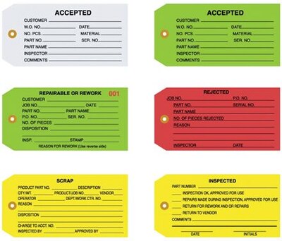 Quill Brand® - 4 3/4 x 2 3/8 - Accepted (Green) Inspection Tag, 1000/Case