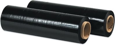 The Packaging Wholesalers Opaque Black Blown Hand Stretch Film, 18 x 1500, 80 Gauge, 4/Pack (FSTSF